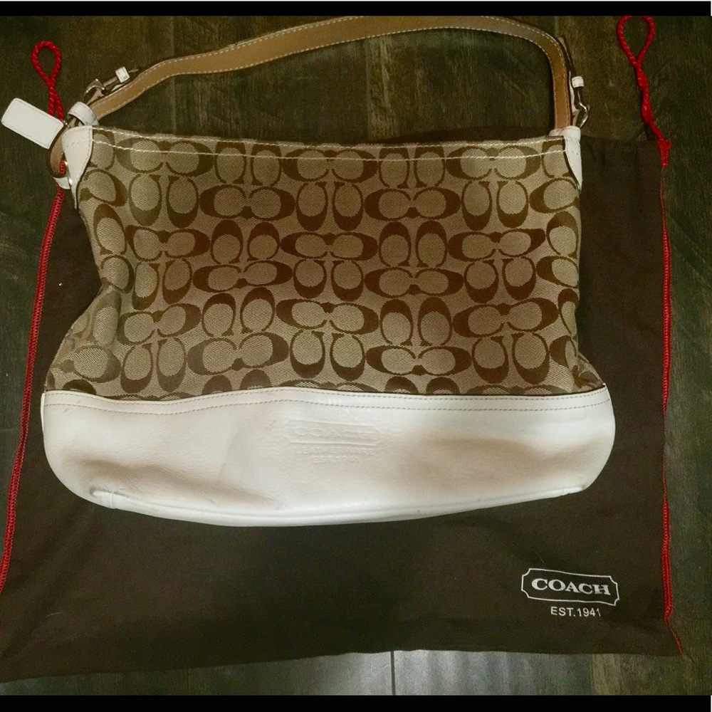 Vintage, Coach handbag with signature print